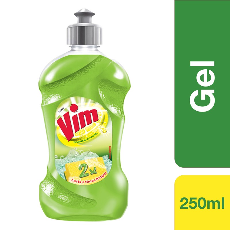 Vim Dishwash Gel Lime 250ml