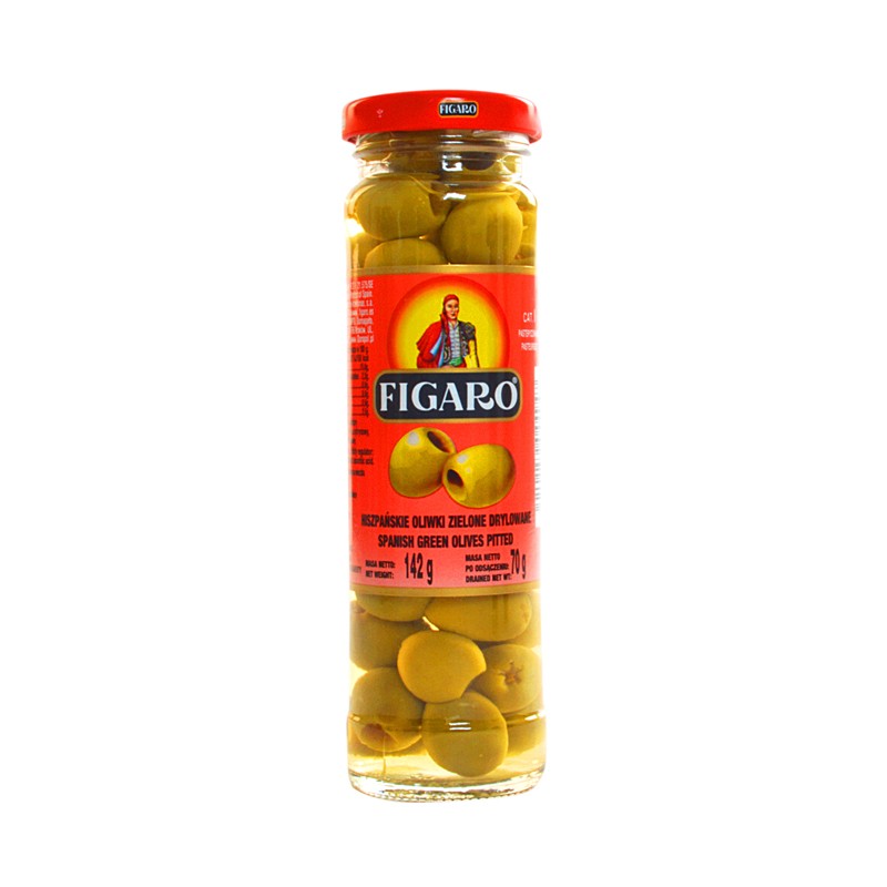Figaro Green Olives Pitted – 142g