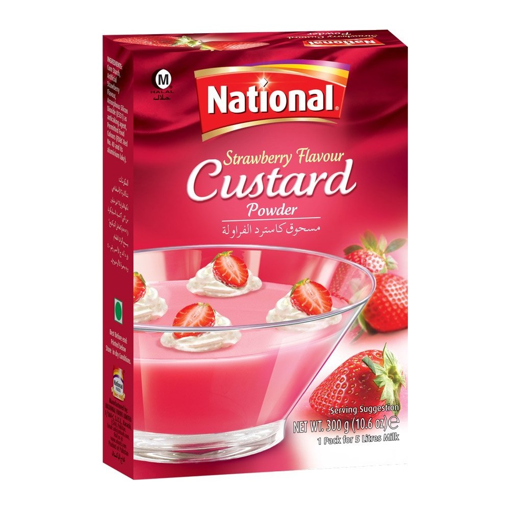 National Strawberry Custard Powder 300g
