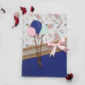 Balloon ribbon card