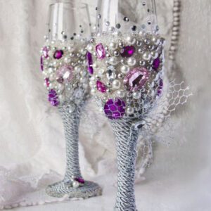 Doodh Pilai Pearl and Stones Glass - Wedding Rasm Fancy Glass