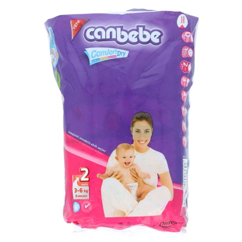 Canbebe Diapers Comfort Dry 2 Mini – 9Pcs